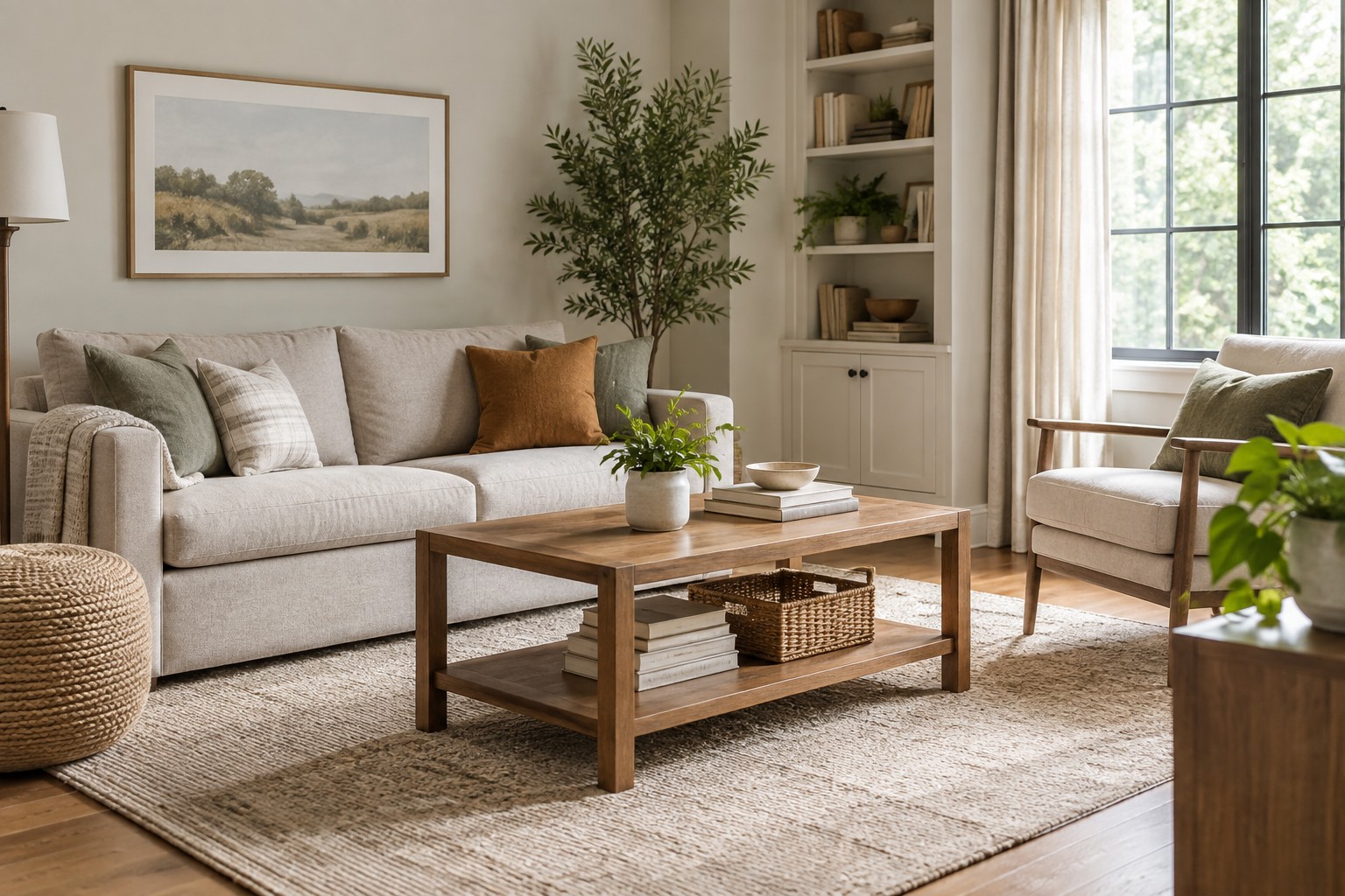 A bright, comfortable living space