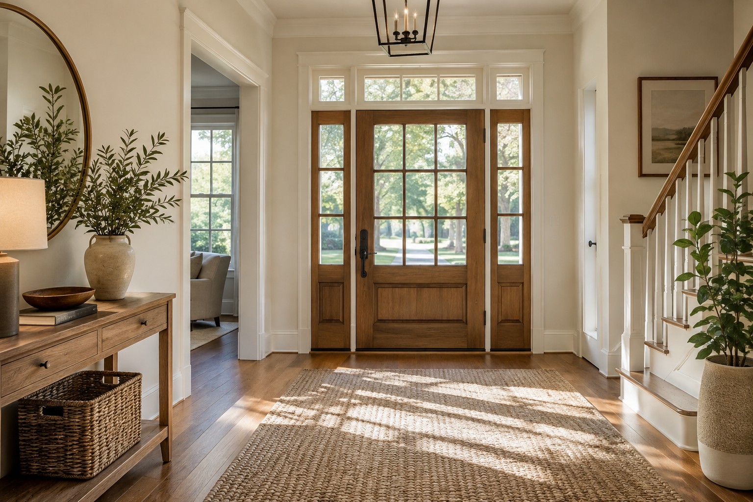 A warm home entryway